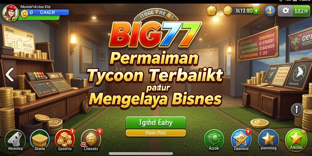 Screenshot gameplay BIG77 menampilkan momen strategis dalam mengelola bisnis Tycoon.