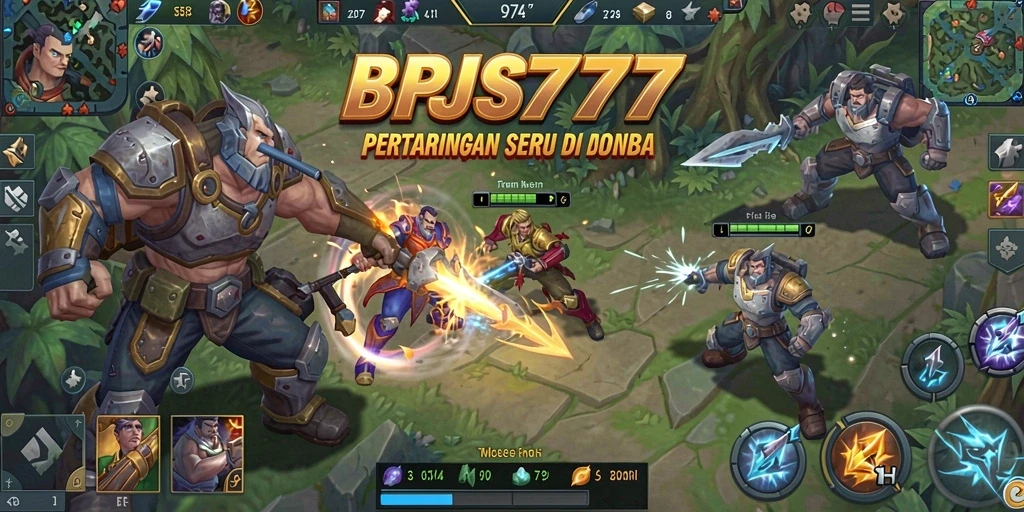 Tangkapan layar gameplay seru di BPJS777, pertarungan epik antar karakter.