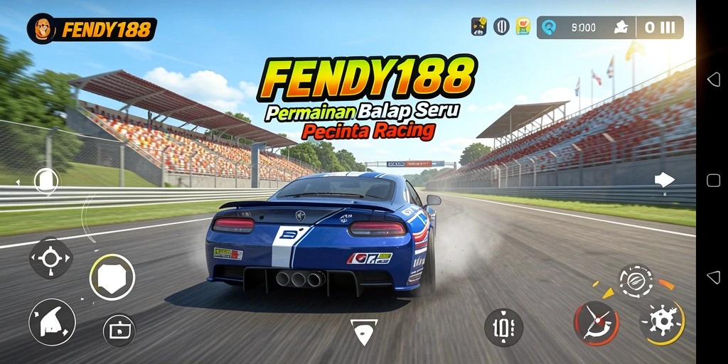 Tampilan gameplay FENDY188 yang mendebarkan saat balapan.