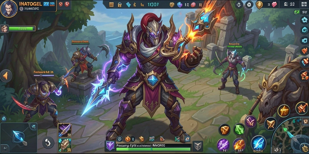 Screenshot INATOGEL menampilkan aksi seru dalam pertempuran MMORPG.
