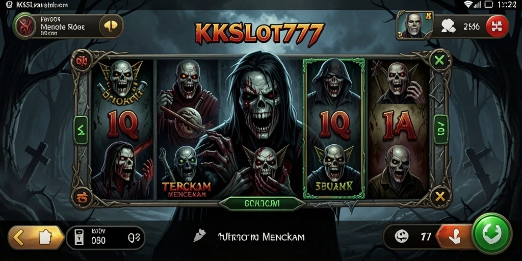 Gameplay KKSLOT777 dengan elemen horor yang mendebarkan.