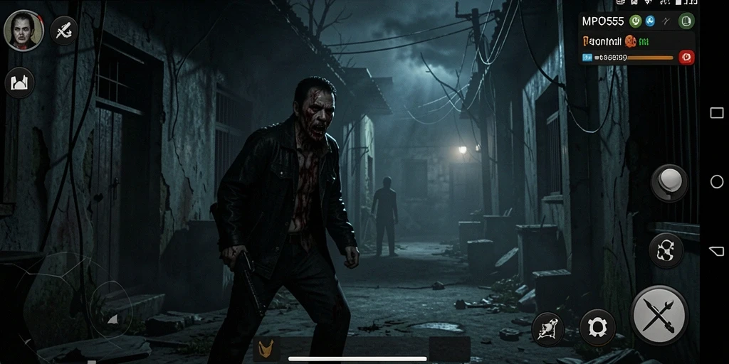 Screenshot gameplay MPO555 menampilkan suasana mencekam dan suasana horor yang menegangkan.