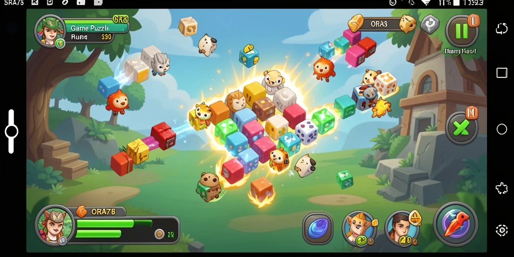 Tampilan seru gameplay Puzzle di ORA78 yang penuh tantangan.