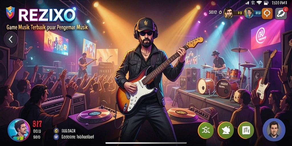Tampilan gameplay <strong>REZIXO</strong> yang memukau dan interaktif.