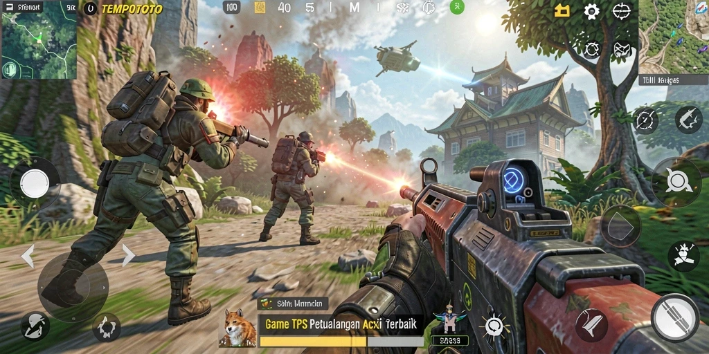 Tangkapan layar dari gameplay TEMPOTOTO yang mendebarkan.