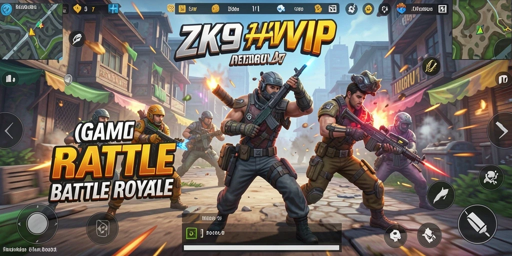 Gameplay seru dan mendebarkan di ZK9VIP Battle Royale.