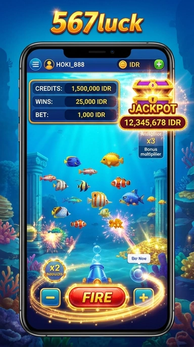 Tampilan utama aplikasi 567luck dengan navigasi yang jelas.